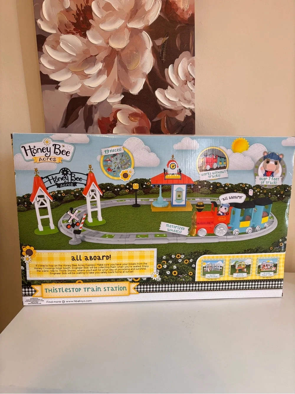 Thistlestop Train Station Kids Toy - Red & Teal